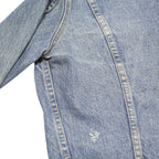 LEE Womens Blue Denim Jacket M Cotton Blend Button Closure Casual Classic Fit