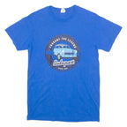 GILDAN Budapest Souvenir Mens T-Shirt Blue Crew Neck S