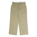 DICKIES Mens Cotton Beige Regular Fit Straight Leg Trousers W36 L30 Workwear
