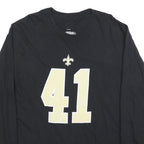 FANATICS Mens Black & Cream Kamara 41 Long Sleeve Crew Neck Cotton Blend L