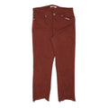 LEVI'S Womens Cotton Blend Rust Brown Regular Straight Trousers W32 L26 Casual