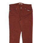 LEVI'S Womens Cotton Blend Rust Brown Regular Straight Trousers W32 L26 Casual