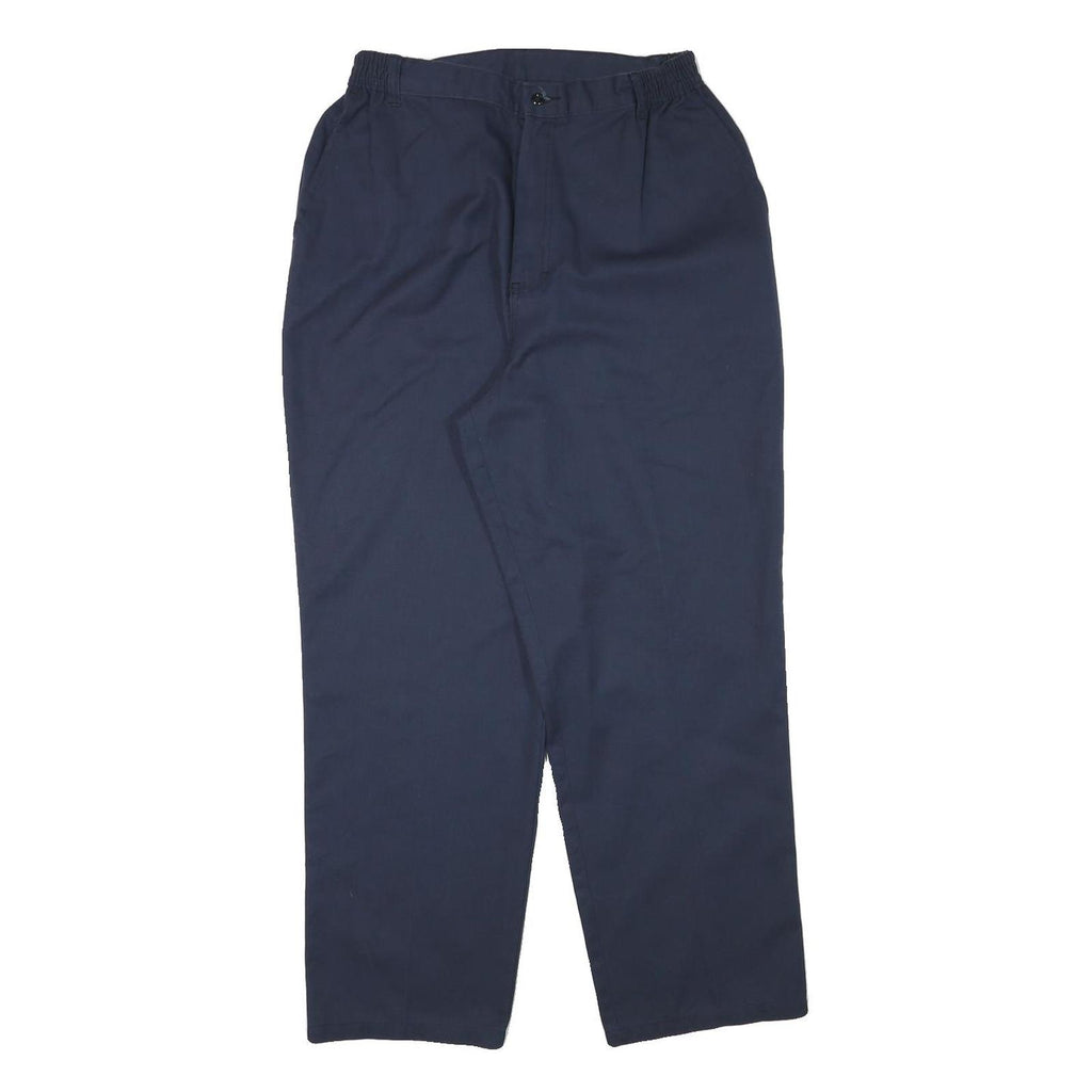 DICKIES Mens Cotton Blend Navy Relaxed Straight Trousers W28 L28 Workwear Casual
