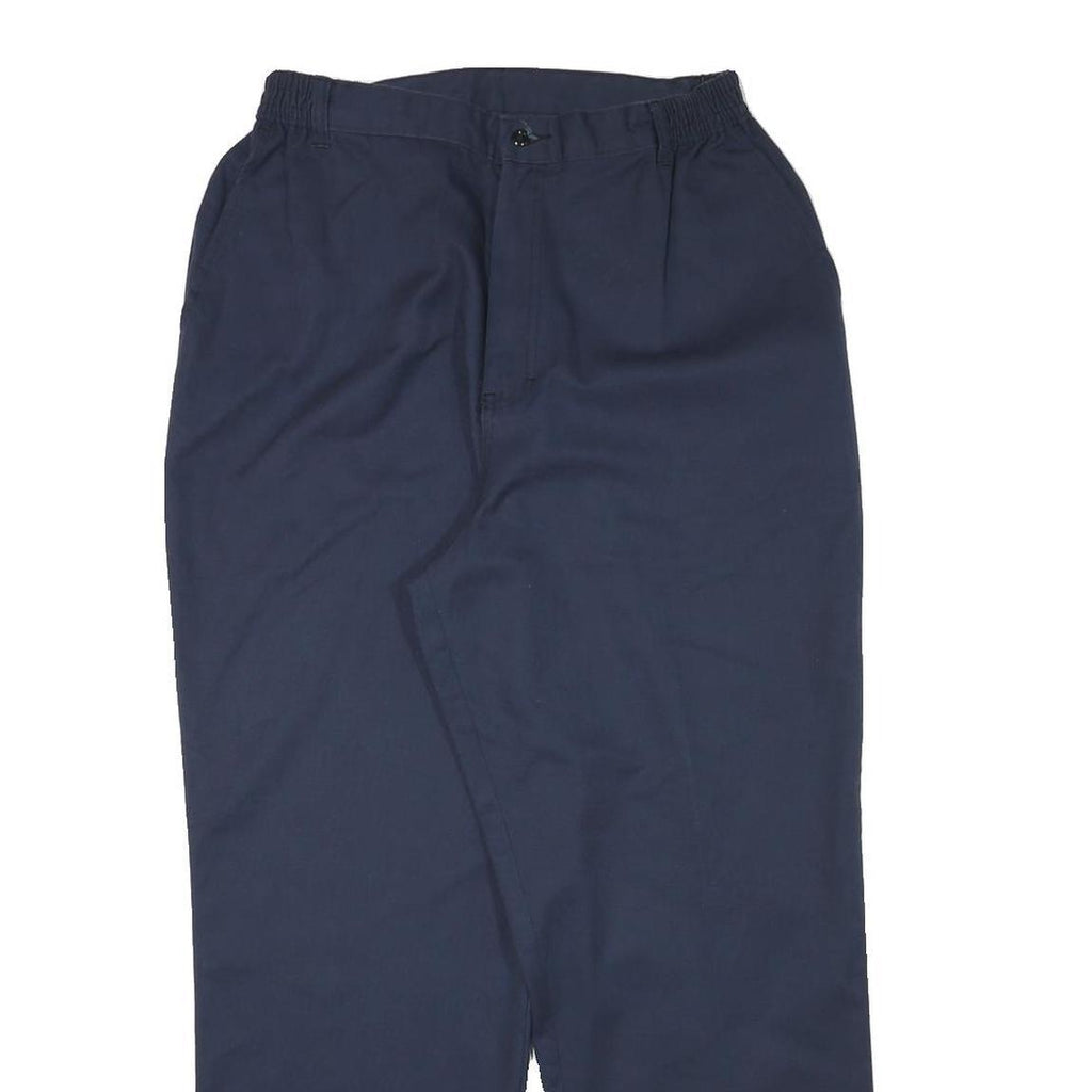 DICKIES Mens Cotton Blend Navy Relaxed Straight Trousers W28 L28 Workwear Casual