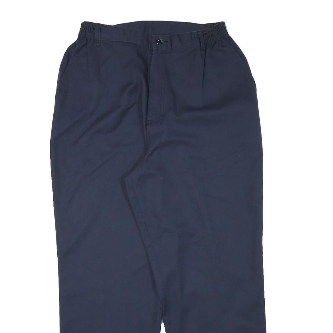 DICKIES Mens Cotton Blend Navy Relaxed Straight Trousers W28 L28 Workwear Casual