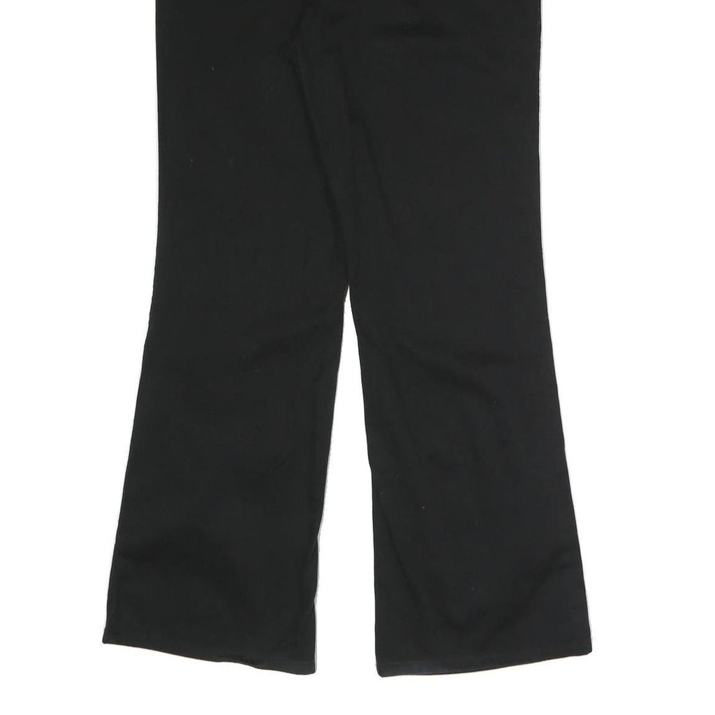 DICKIES Womens Black Regular Fit Straight Leg Trousers W34 L31 Cotton Blend Zip