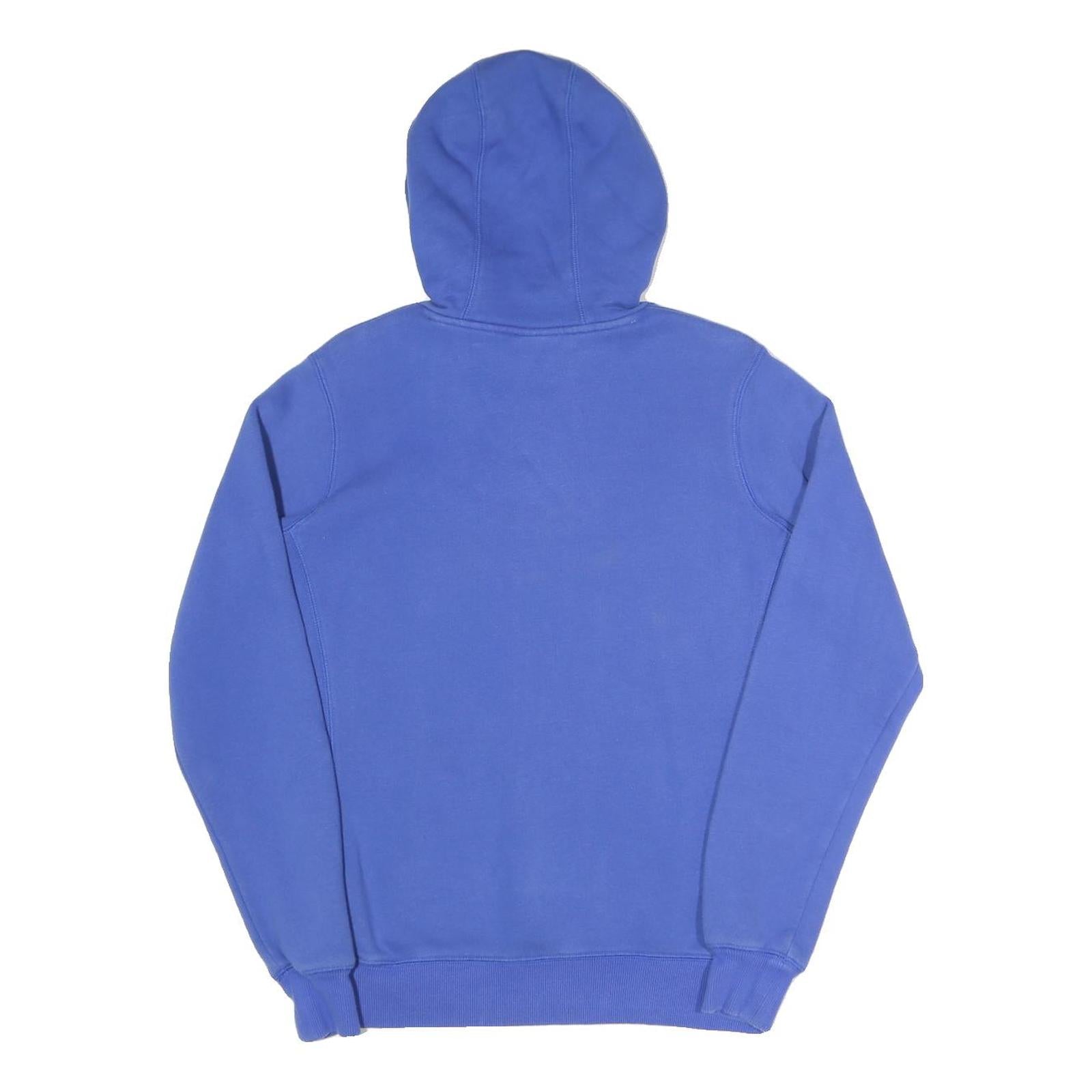 NIKE Womens Blue Hoodie M Cotton Blend Pullover Drawstring Hood Casual