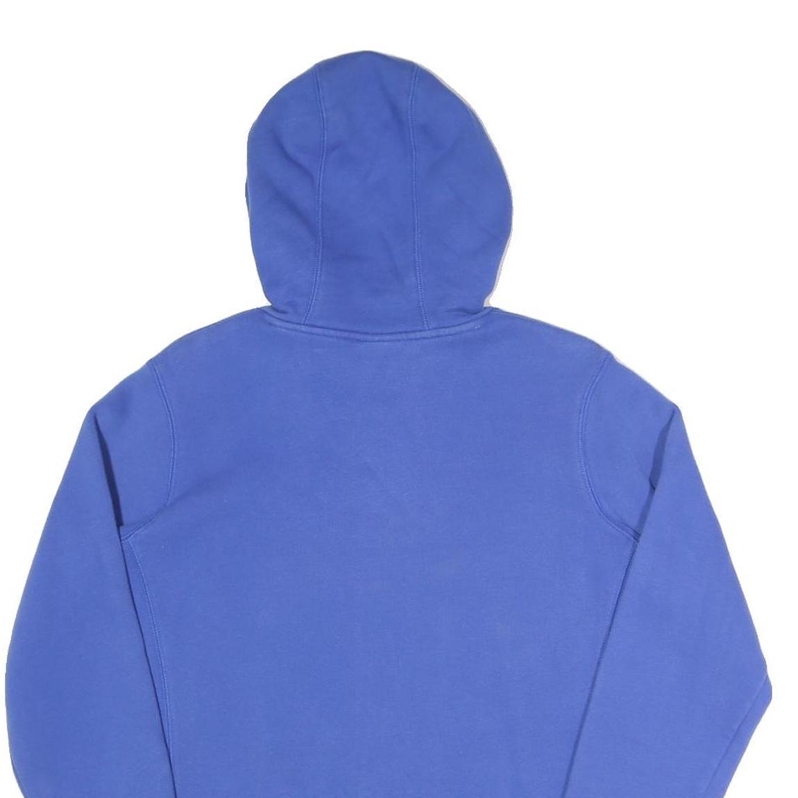 NIKE Womens Blue Hoodie M Cotton Blend Pullover Drawstring Hood Casual