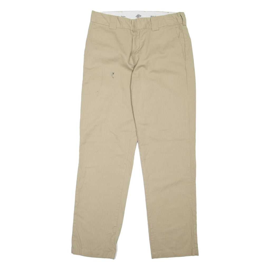 DICKIES Workwear Mens Trousers Beige Slim Tapered W34 L34
