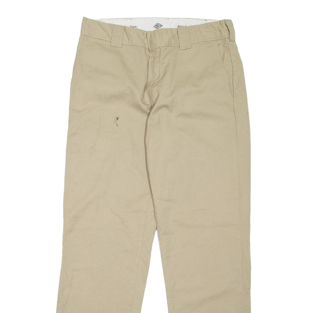 DICKIES Workwear Mens Trousers Beige Slim Tapered W34 L34