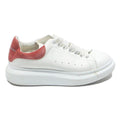 ALEXANDER MCQUEEN Oversized Sneakers Mens Low Top Trainers White & Red Leather