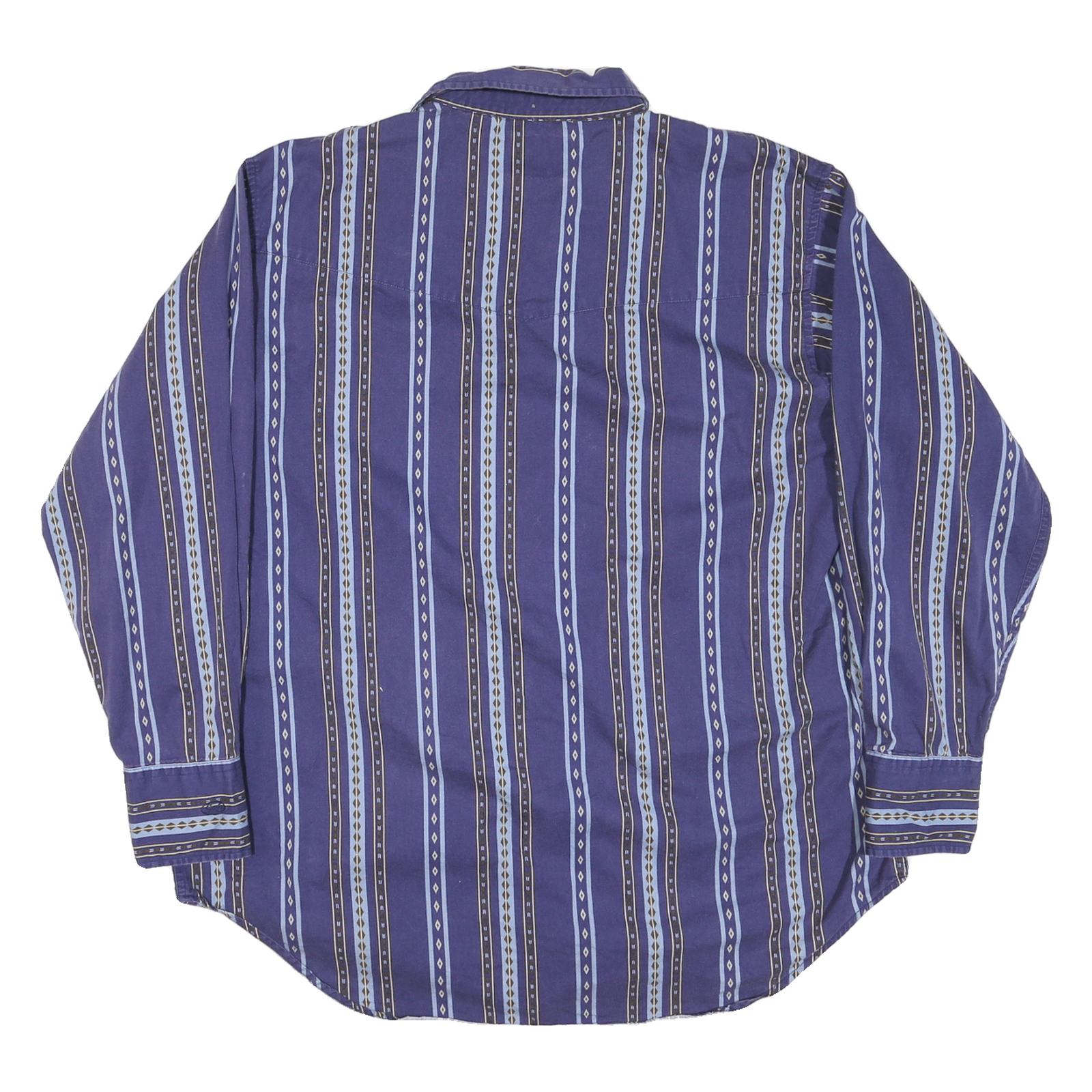 CUMBERLAND OUTFITTERS Mens Blue & Black Patterned Shirt XL Cotton Blend Long