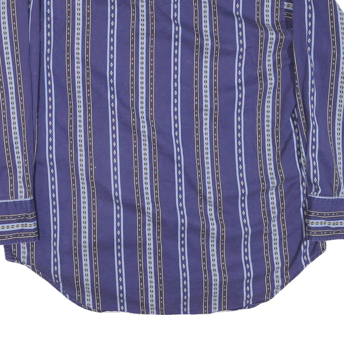 CUMBERLAND OUTFITTERS Mens Blue & Black Patterned Shirt XL Cotton Blend Long
