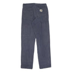 CARHARTT Mens Cotton Navy Blue Regular Straight Leg Trousers W32 L36 Workwear