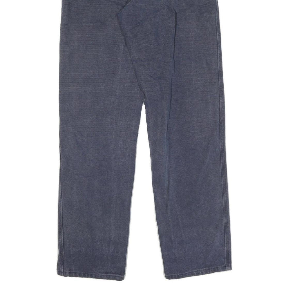 CARHARTT Mens Cotton Navy Blue Regular Straight Leg Trousers W32 L36 Workwear