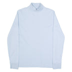LANDS END Womens T-Shirt Blue Long Sleeve High Neck XS