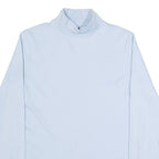 LANDS END Womens T-Shirt Blue Long Sleeve High Neck XS