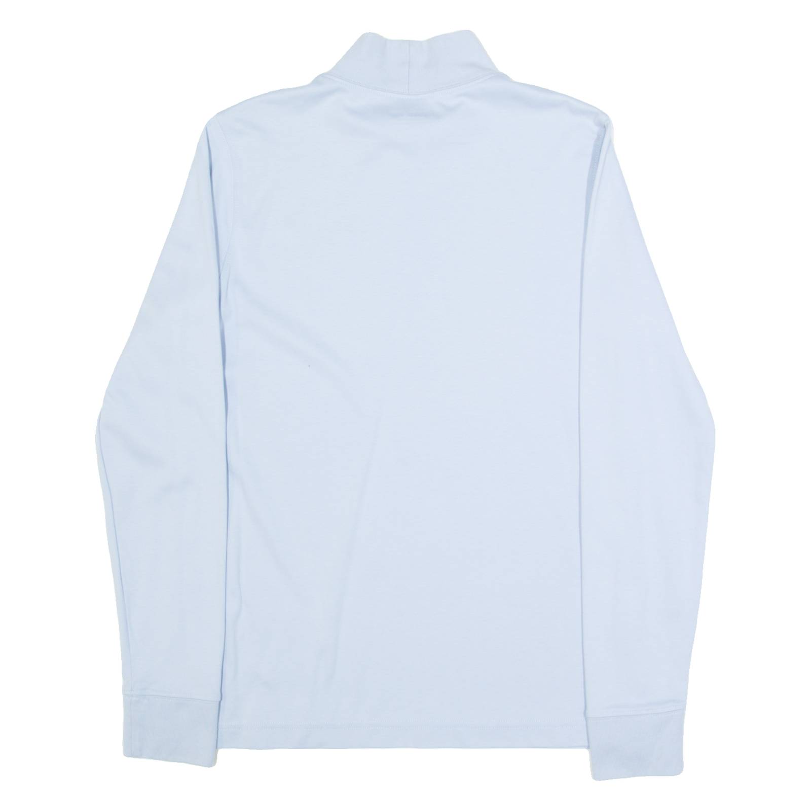 LANDS END Womens T-Shirt Blue Long Sleeve High Neck XS