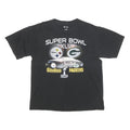 NFL Mens Black Super Bowl XLV Graphic T-Shirt L Short Sleeve Crew Neck Official