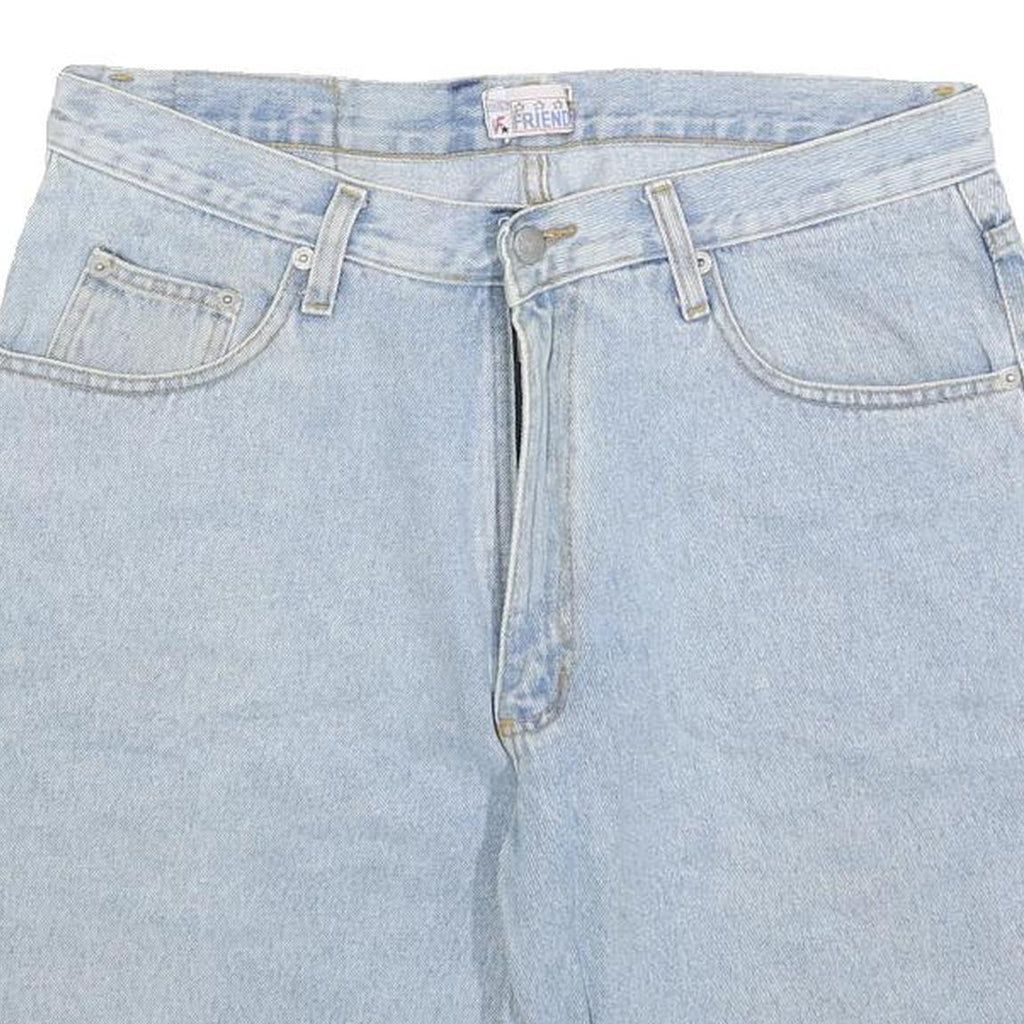 FRIEND Mens Shorts Blue Denim Casual M W32 Cotton Blend Classic Fit