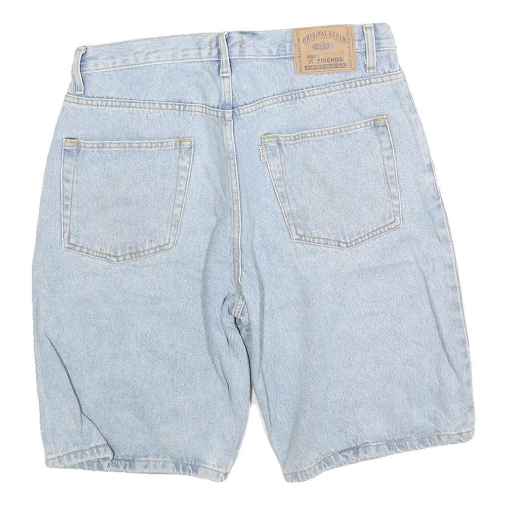 FRIEND Mens Shorts Blue Denim Casual M W32 Cotton Blend Classic Fit