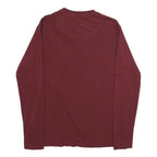 LYLE & SCOTT Mens Maroon Long Sleeve Crew Neck Cotton Blend T-Shirt M