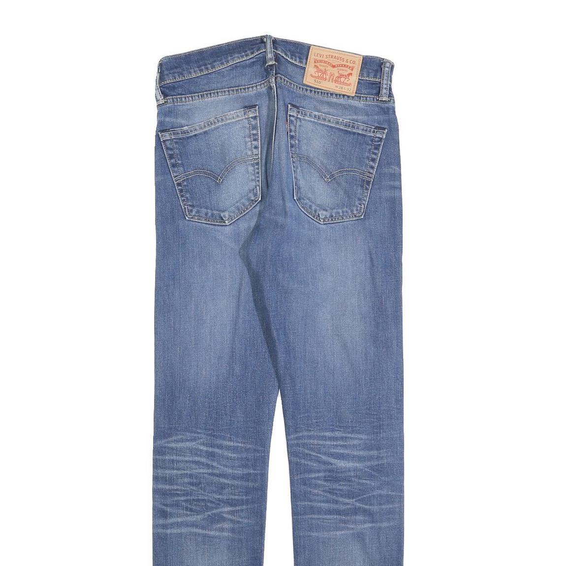 LEVI'S 510 Mens Slim Blue Denim Medium W28 L32 Slim Fit Zip Closure