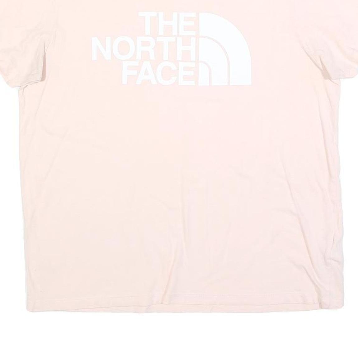 THE NORTH FACE Womens Pink White Logo Casual T-Shirt M Short Sleeve Crew Neck