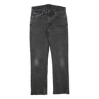 LEVI'S Mens Regular Fit Black Denim Jeans Cotton Blend W30 L28 Classic Straight