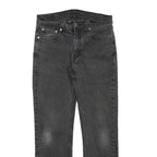 LEVI'S Mens Regular Fit Black Denim Jeans Cotton Blend W30 L28 Classic Straight