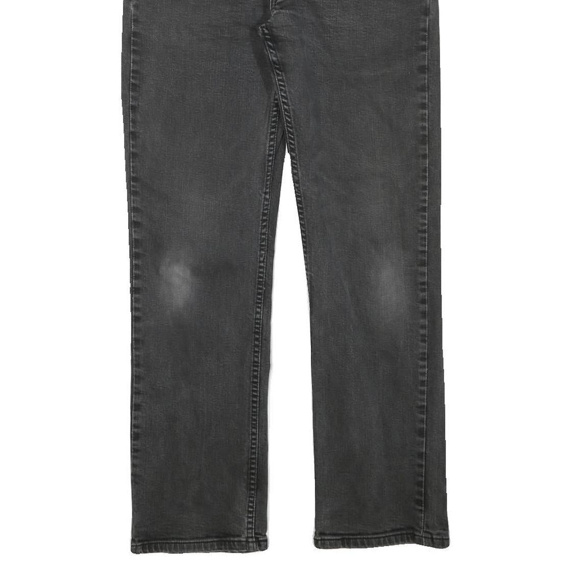 LEVI'S Mens Regular Fit Black Denim Jeans Cotton Blend W30 L28 Classic Straight