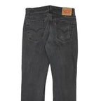LEVI'S Mens Regular Fit Black Denim Jeans Cotton Blend W30 L28 Classic Straight