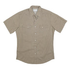 WRANGLER Mens Beige Pattern Short Sleeve Shirt XS Cotton Blend Casual