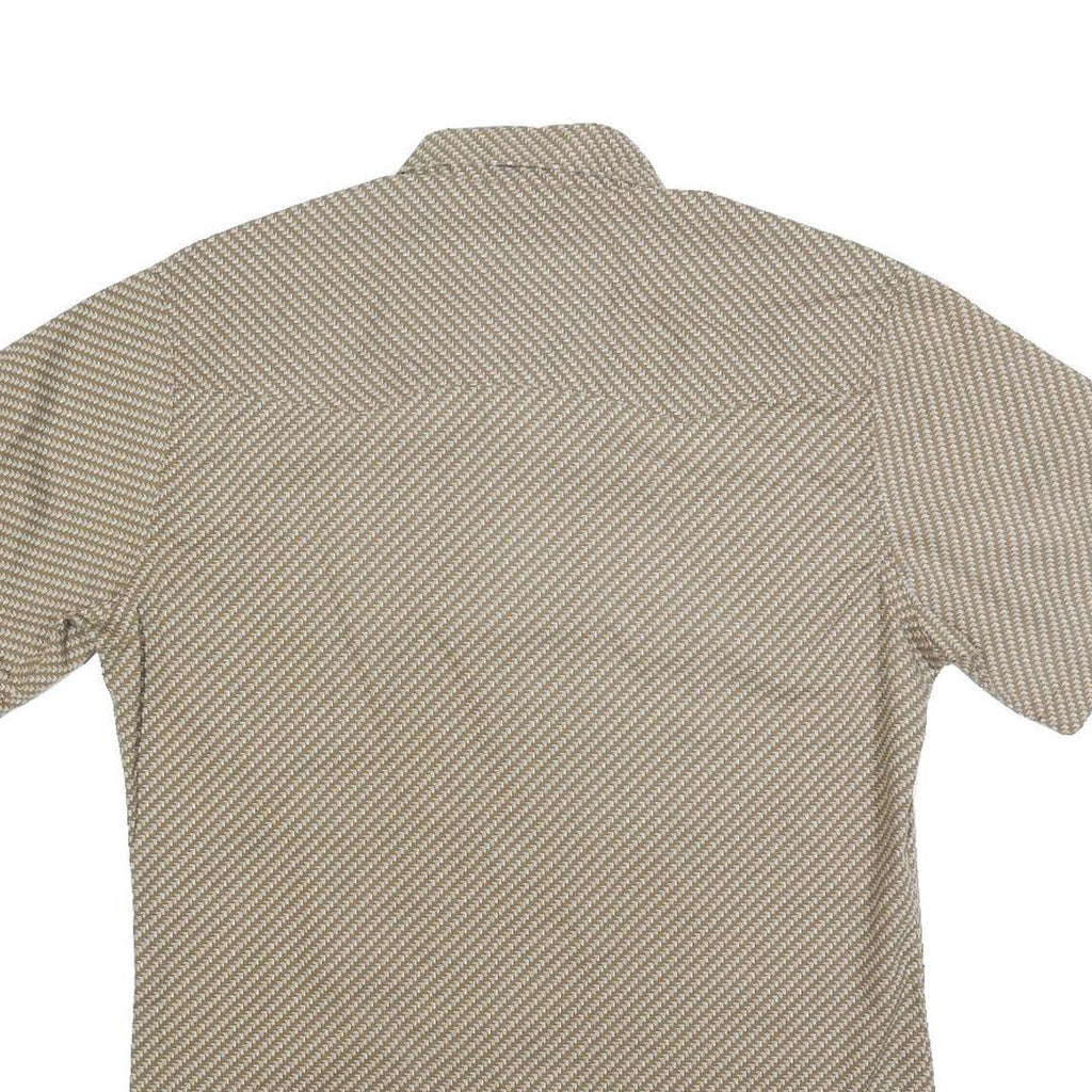 WRANGLER Mens Beige Pattern Short Sleeve Shirt XS Cotton Blend Casual