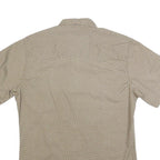 WRANGLER Mens Beige Pattern Short Sleeve Shirt XS Cotton Blend Casual