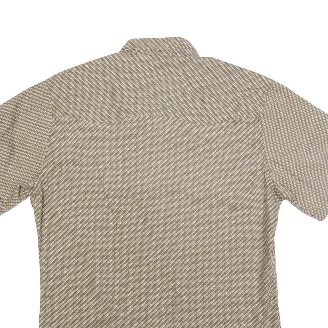 WRANGLER Mens Beige Pattern Short Sleeve Shirt XS Cotton Blend Casual