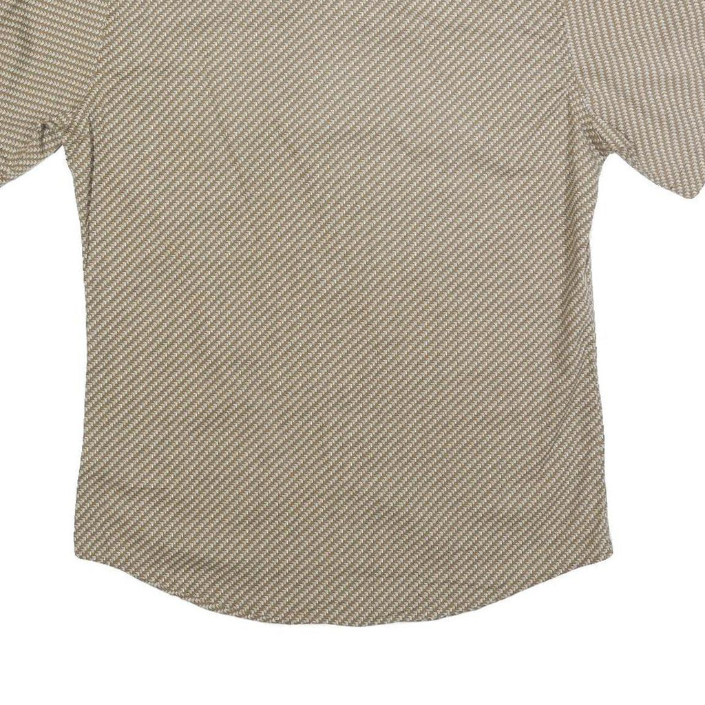 WRANGLER Mens Beige Pattern Short Sleeve Shirt XS Cotton Blend Casual