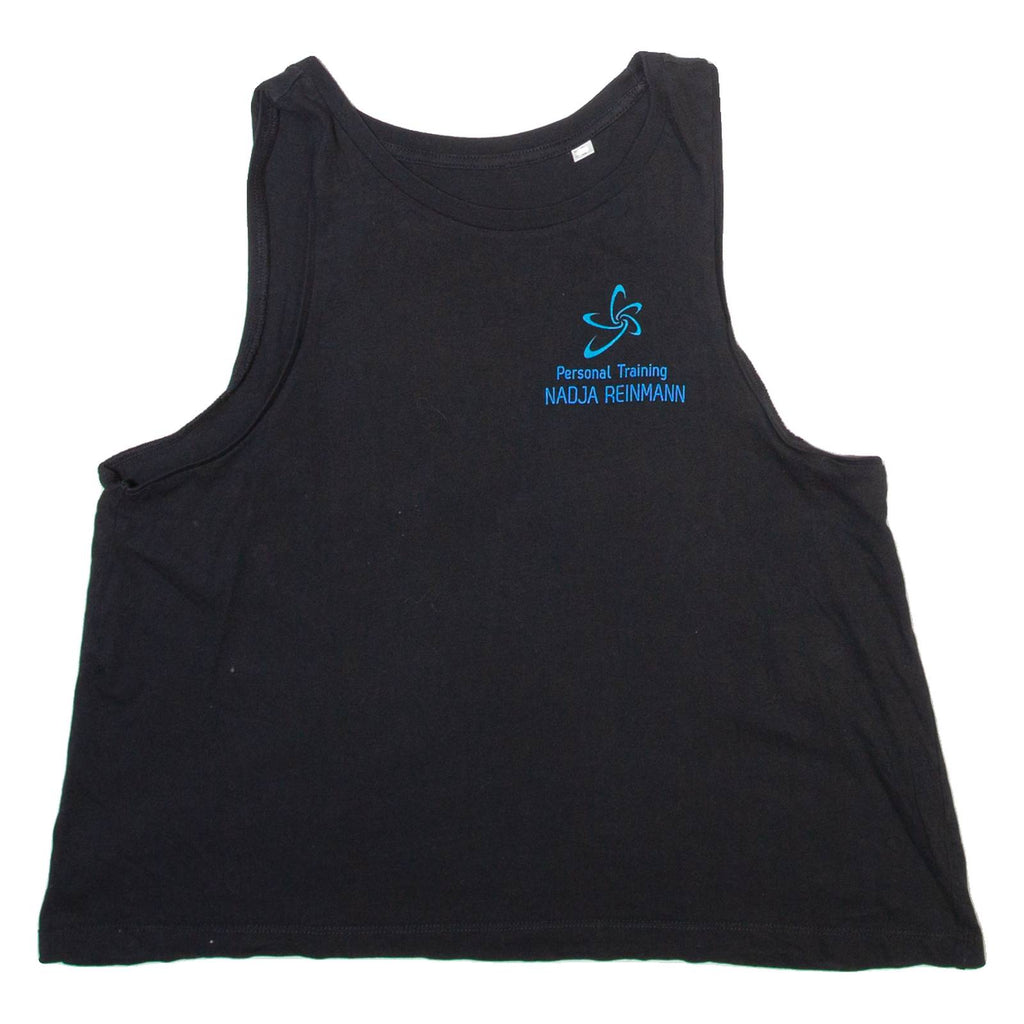 Training Womens Printed Vest Black Sleeveless XS