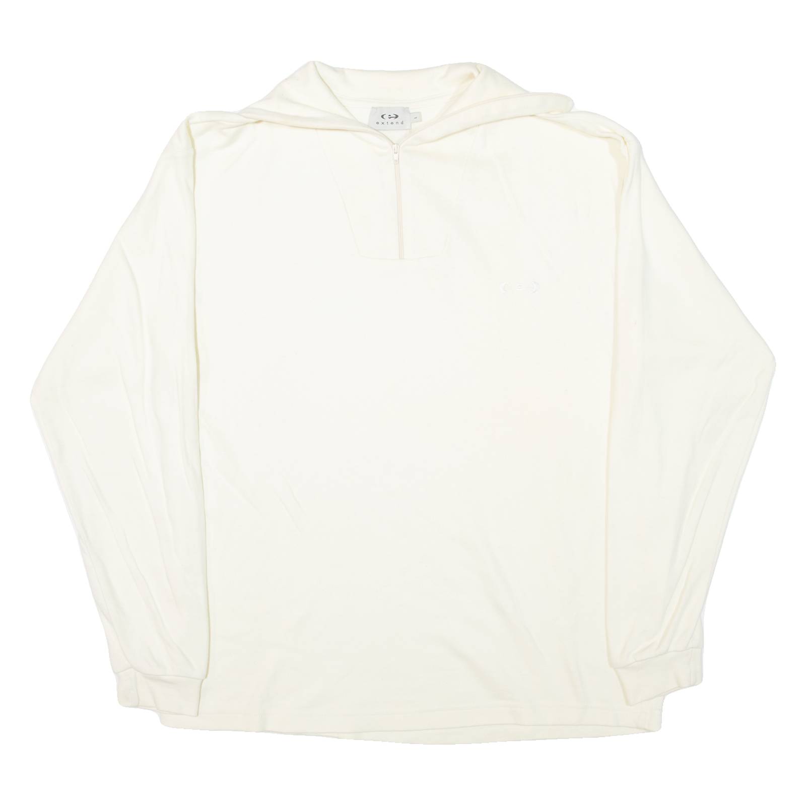 EXTEND Mens Sweatshirt Cream 1/4 Zip L