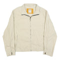 TIMBERLAND Mens Cream Outdoor Jacket XL Cotton Blend Plain Zip Casual