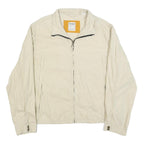 TIMBERLAND Mens Cream Outdoor Jacket XL Cotton Blend Plain Zip Casual
