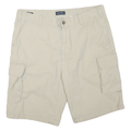 NAUTICA Mens Shorts Beige Cargo Plain XL W36 Casual Cotton Blend