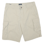 NAUTICA Mens Shorts Beige Cargo Plain XL W36 Casual Cotton Blend