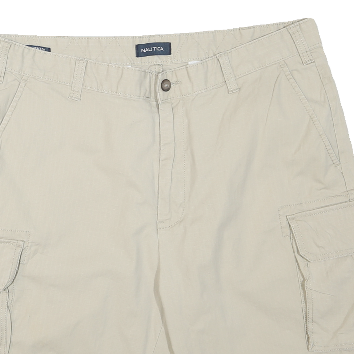 NAUTICA Mens Shorts Beige Cargo Plain XL W36 Casual Cotton Blend