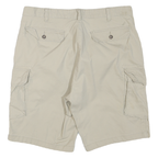 NAUTICA Mens Shorts Beige Cargo Plain XL W36 Casual Cotton Blend