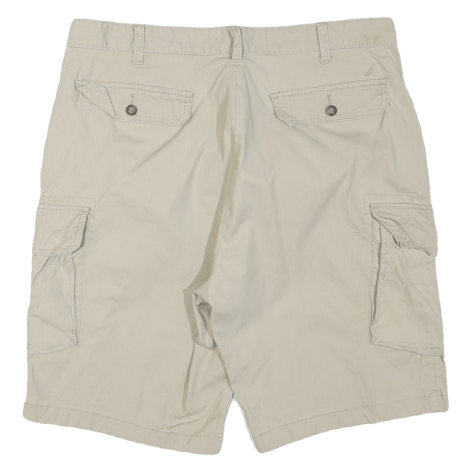 NAUTICA Mens Shorts Beige Cargo Plain XL W36 Casual Cotton Blend