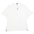 TOMMY HILFIGER Womens White Short Sleeve Plain Polo Shirt L Signature