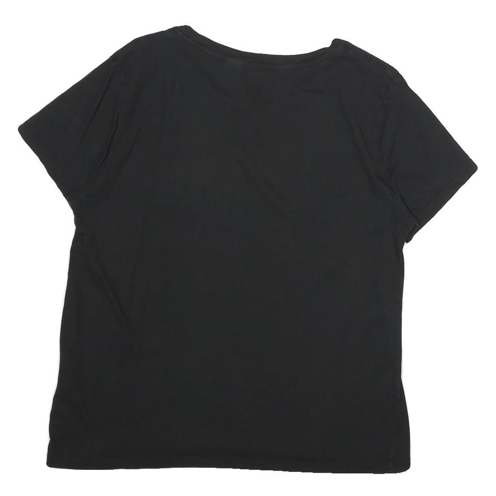 LEVI'S Womens Black Battery St Graphic T-Shirt L Short Sleeve Crew Neck Cotton