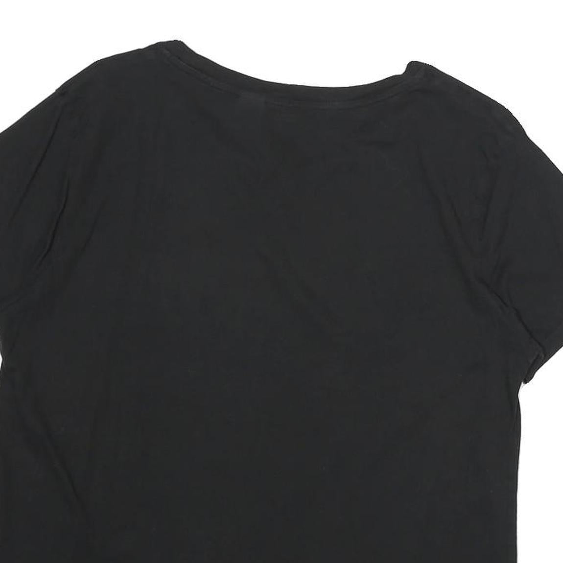 LEVI'S Womens Black Battery St Graphic T-Shirt L Short Sleeve Crew Neck Cotton