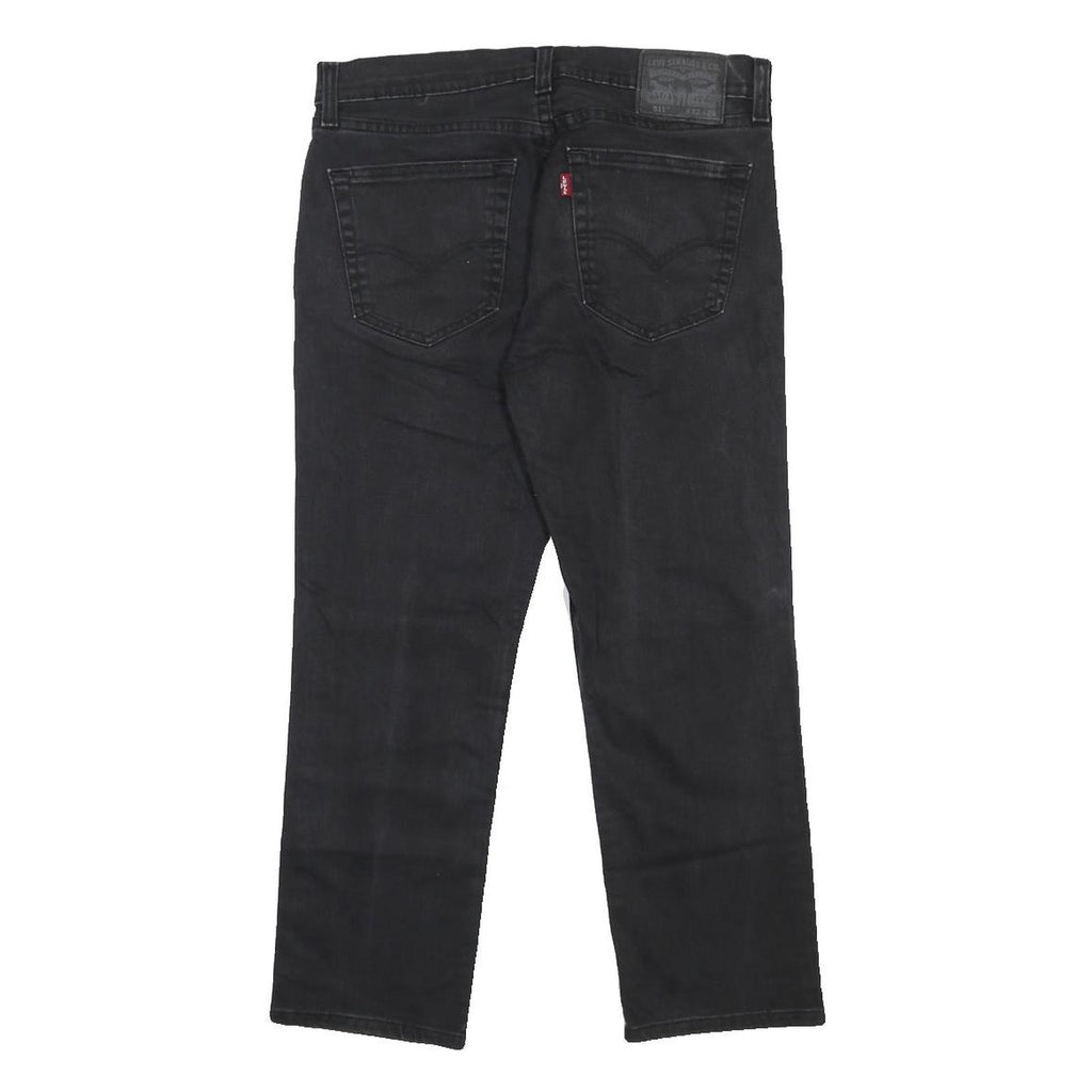 LEVI'S 511 Mens Black Slim Skinny Denim W32 L25 Zip Cotton Blend Jeans
